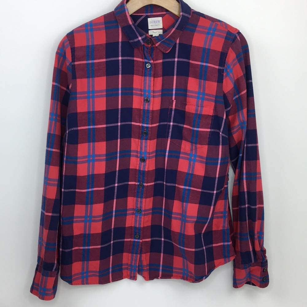 J. Crew | Perfect Fit Plaid Flannel Button Up
